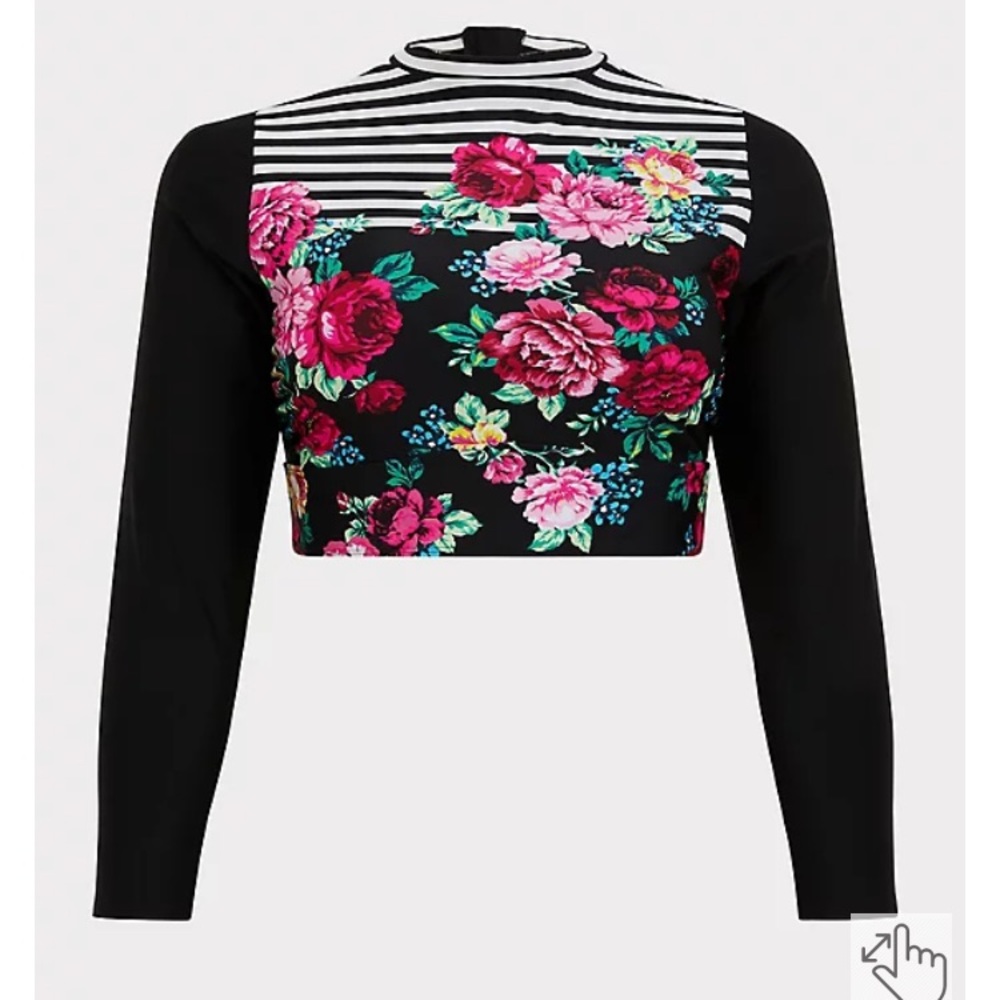 Torrid Rash Guard Swim Top